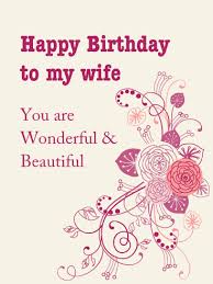 Greeting Card for Wife Birthday