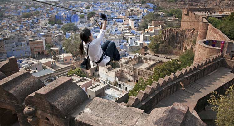 Best places to visit in Jodhpur, Flying Fox