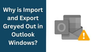 Why is Import and Export greyed out in Outlook Windows